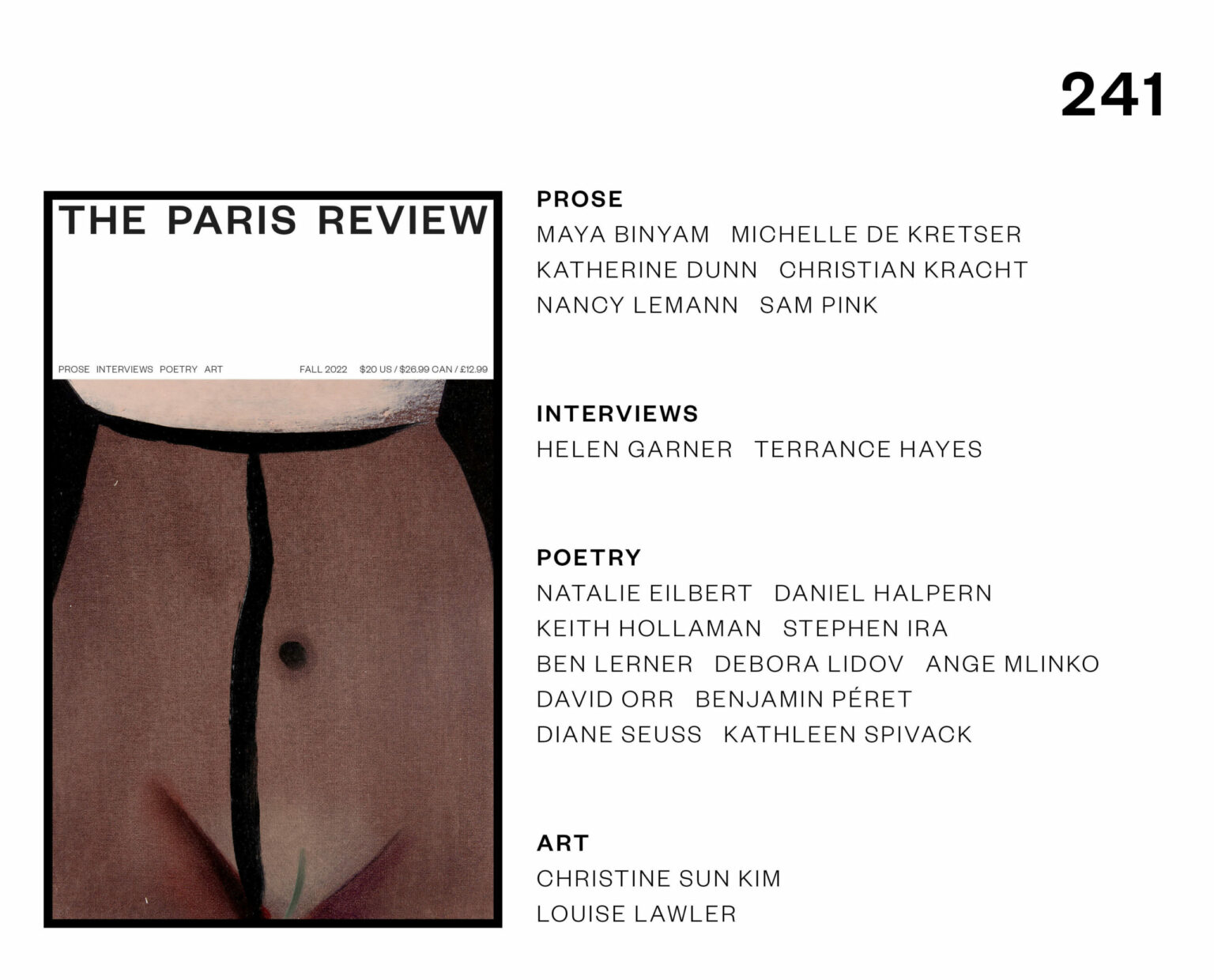The Paris Review Announcing Our Fall Issue The Paris Review 2979