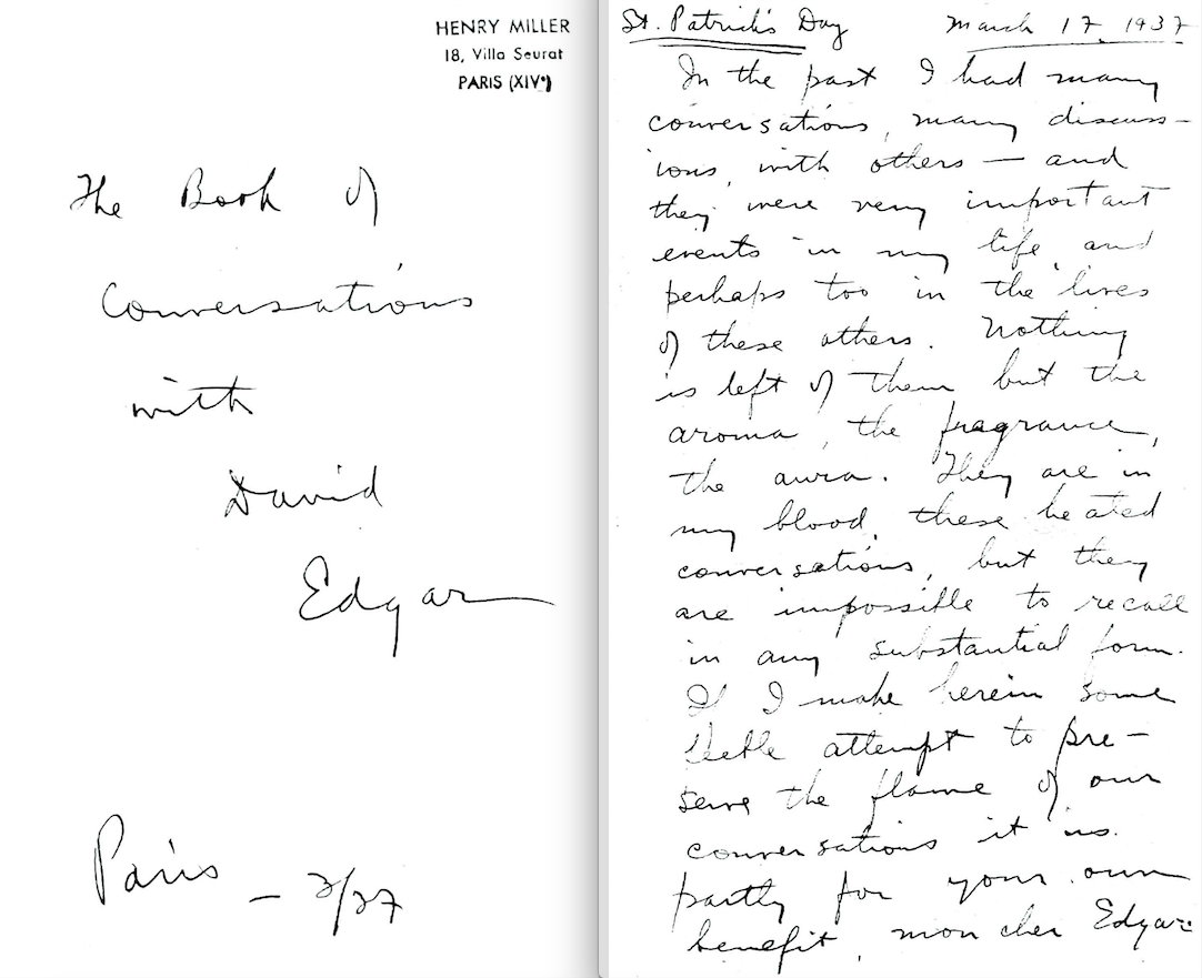 The Paris Review - A Letter from Henry Miller - The Paris Review
