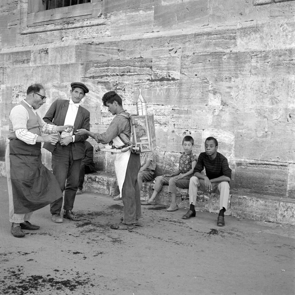 sherbet seller customers and baldwin at yeni cami new mosque istanbul 1964 or 1965 sedat pakay